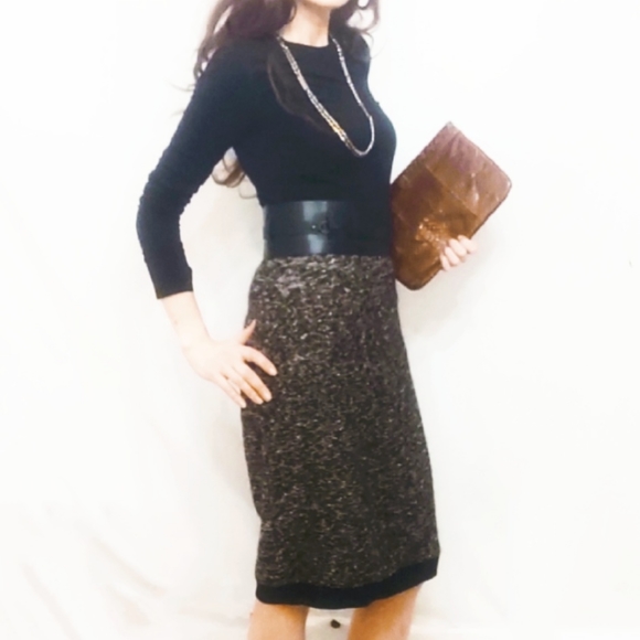 Vintage Designer Fendi Wool Knit Pencil Skirt- 44 - Picture 5 of 10